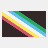 障害プライド 長方形シール (正面)