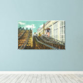 障害ローラーコースターの見解 キャンバスプリント (インサイチュ (ウッドフロア))