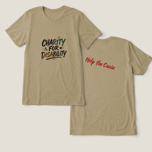 障害啓発 トライブレンドTシャツ (デザイン正面&裏面)