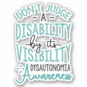 障害性自律神経障害を判断しない認識度 シール (正面)