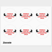 障害救児の消防士 ラウンドシール (シート)