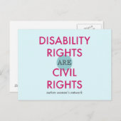 障害権利はがき ポストカード (正面/裏面)
