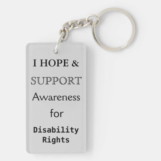 障害権利認識度リボンエンジェルキーチェーン キーホルダー (裏面)
