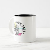 障害物は道である – マルクス・アウレリウス引用文 ツートーンマグカップ (正面左)