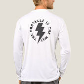 障害物は道である – マルクス・アウレリウス引用文 トライブレンドＴシャツ (背面)