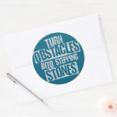 障害物を踏み台にする ラウンドシール (封筒)