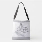 障害物メルトウ遠くにォーク大胆なやる気を起こさせる引用文 クロスボディバッグ (正面)