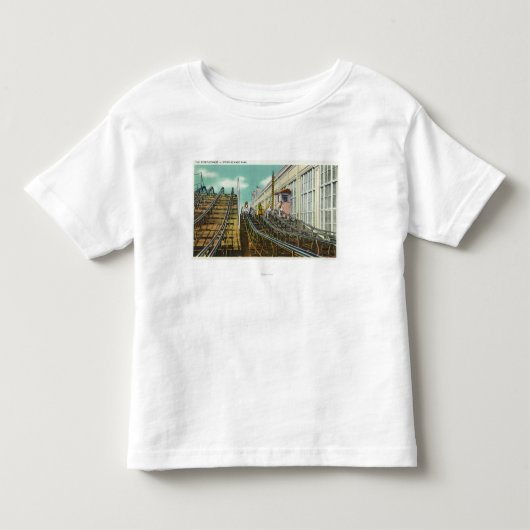 障害物競争のジェットコースターの眺め トドラーTシャツ (正面)