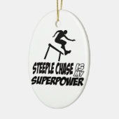 障害物競争のデザイン セラミックオーナメント (左)