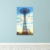 障害競走パークパラシュートジャンプ昼景 キャンバスプリント (インサイチュ (ウッドフロア))