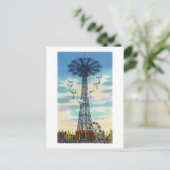 障害競走パークパラシュートジャンプ昼景 ポストカード (スタンド正面)