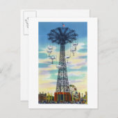 障害競走パークパラシュートジャンプ昼景 ポストカード (正面/裏面)