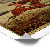 障害競走、フィニッシュ近く(キャンバス上の油) ポスター (角)