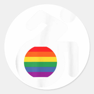 障害者とゲイLGBT車椅子 ラウンドシール