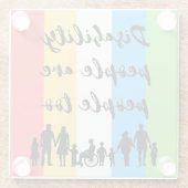 障害者も人間である ガラスコースター (裏面)