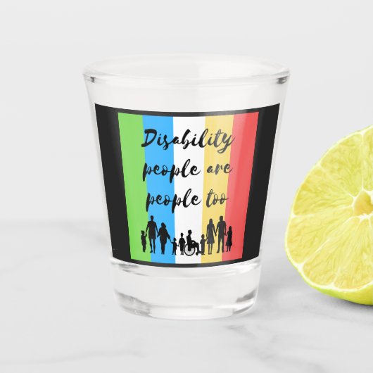 障害者も人間である ショットグラス (正面)
