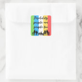 障害者も人間である スクエアシール (バッグ)