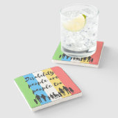 障害者も人間である ストーンコースター (横)