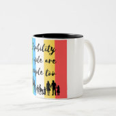 障害者も人間である ツートーンマグカップ (正面右)