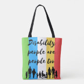 障害者も人間である トートバッグ (裏面)