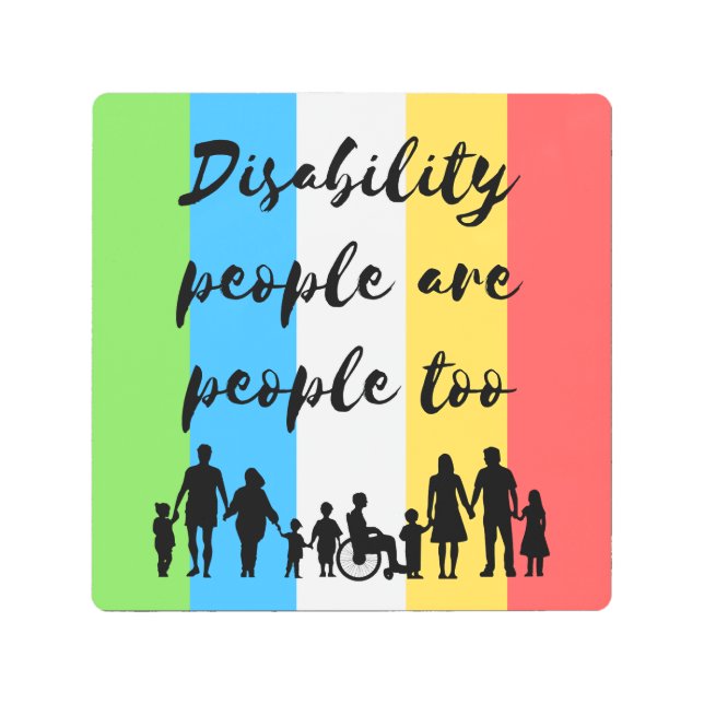 障害者も人間である メタルプリント (正面)