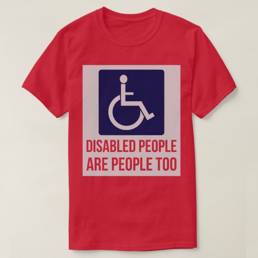 障害者も障害戦争の国民だ Tシャツ (デザイン正面)