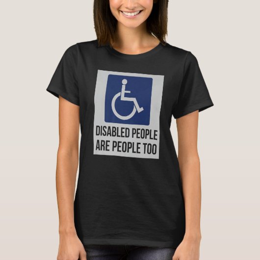 障害者も障害戦争の国民だ Tシャツ (正面)