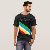 障害者プライド月間おめでとう Tシャツ (正面フル)