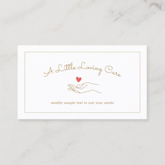 障害者ホームケア介護者ナースハート 名刺 (正面)