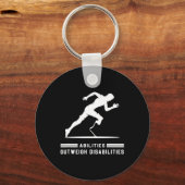 障害者マラソンランニングを上回る能力2 キーホルダー (裏面)