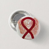 障害者大人認識度エンジェルリボンアートピン 缶バッジ (正面&裏面)