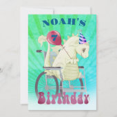 障害者少年ドラゴングリーン誕生日 招待状 (正面)