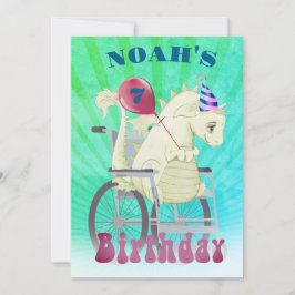 障害者少年ドラゴングリーン誕生日 招待状