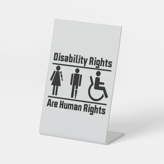 障害者権利人権は人権広場 台座サイン (正面)