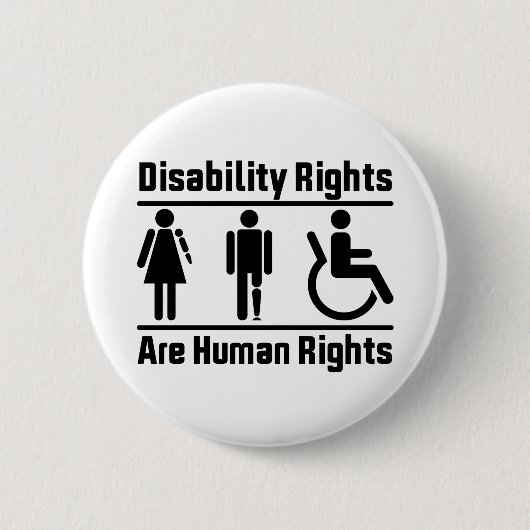 障害者権利人権は人権広場 缶バッジ (正面)