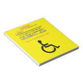 障害者用の駐車場のPOST-ITメモ ノートパッド (アングル)