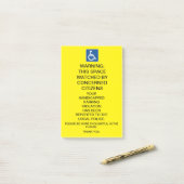 障害者警告駐車違反標識 ポストイット (デスク上)