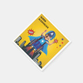 障害者車飛んでいるイスおもしろい誕生日 スタンダードカクテルナプキン (角)