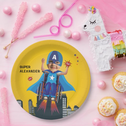 障害者車飛んでいるイスおもしろい誕生日 ペーパープレート (パーティー)