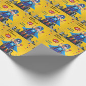 障害者車飛んでいるイスおもしろい誕生日 ラッピングペーパー (角)