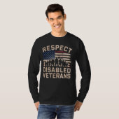 障害者退役軍人ハンディキャップ軍隊兵士退役軍人 Tシャツ (正面フル)