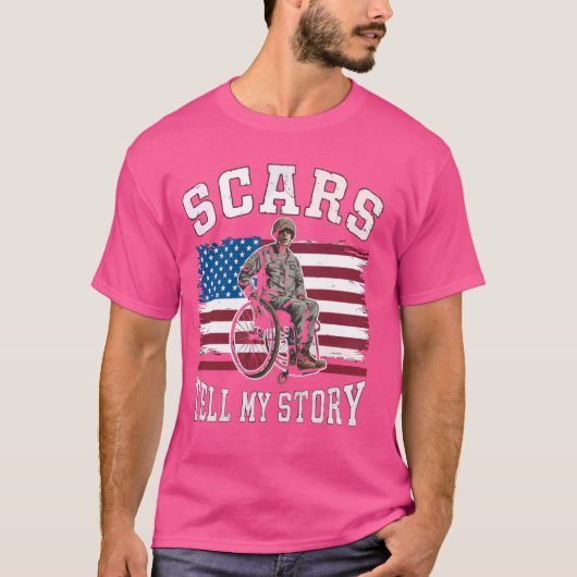 障害者退役軍人ハンディキャップ軍隊兵士退役軍人 Tシャツ (正面)