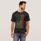 障害者退役軍人ハンディキャップ軍隊兵士退役軍人 Tシャツ (正面フル)