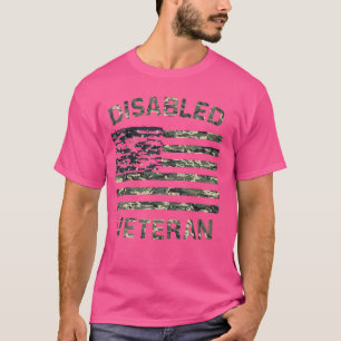 障害者退役軍人ハンディキャップ軍隊兵士退役軍人 Tシャツ
