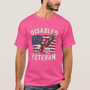 障害者退役軍人ハンディキャップ軍隊兵士退役軍人 Tシャツ