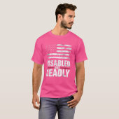 障害者退役軍人ハンディキャップ軍隊兵士退役軍人 Tシャツ (正面フル)