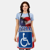 障害者退役軍人USA エプロン (着用した状態)