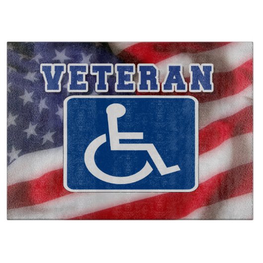 障害者退役軍人USA カッティングボード (正面)