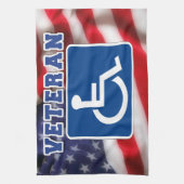 障害者退役軍人USA キッチンタオル (縦)