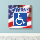 障害者退役軍人USA キャンバスプリント (インサイチュ (ウッドフロア))